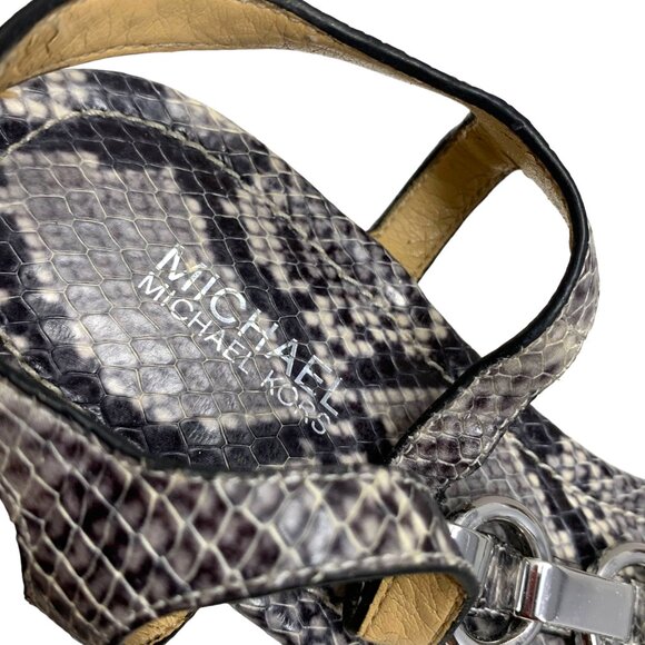 Michael Michael Kors Mahari Embossed Leather Thong Sandal - Picture 3 of 11